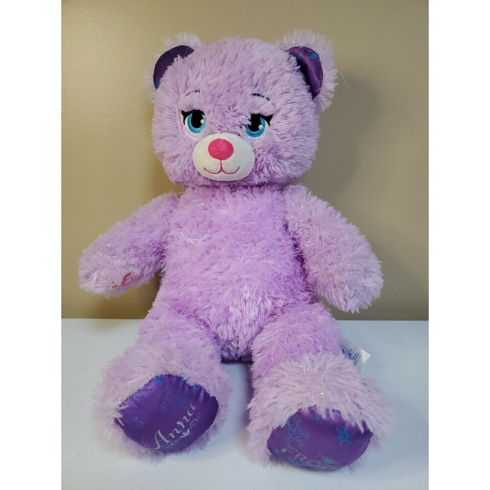 Build A Bear - Disney Frozen - Anna - Light Purple Plush Teddy Bear BAB B-A-B